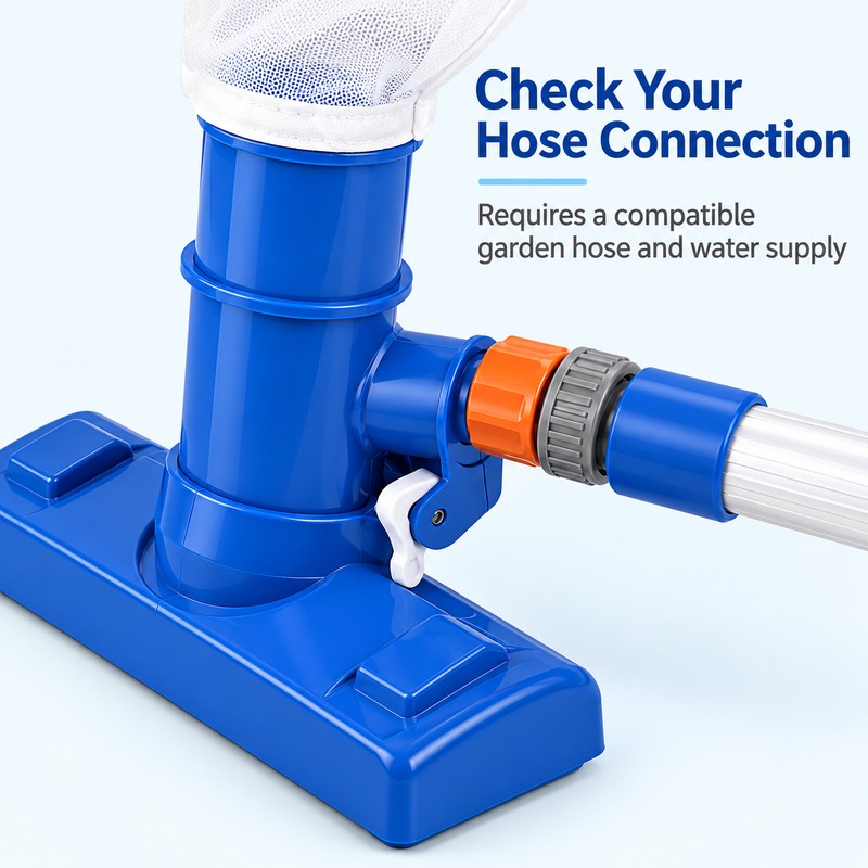 Portable Pool Vacuum Cleaner for Small Pools – 40-Inch Water