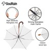 SoulRain 48" White Stick Umbrella – Large Windproof Wedding Umbrella