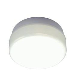 ASD AC/WL100 Circular External Bulkhead Light Fitting - White Base