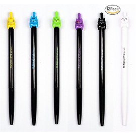 HIPGCC Cute Pens Kawaii Pen Cute Cat Pens 0.5 mm Gel Pens Black Ball Point Pens for School Office Supplies…