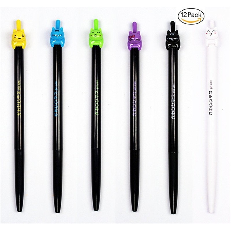 HIPGCC Cute Pens Kawaii Pen Cute Cat Pens 0.5 mm