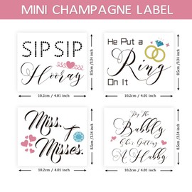 SUPERDANT 40 Stück Weinaufkleber für Flaschen Weinflaschenetiketten Strichzeichnungen Hochzeitstext Mini Weinflaschen Aufkleber Flaschenetiketten Aufkleber Für Hochzeitsfeiergeschenke