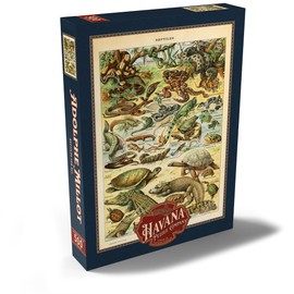MyPuzzle Reptiles for All, Vintage Art Poster, Adolphe Millot - Premium 500 Piece Puzzle - MyPuzzle Special Collection by Havana Puzzle Company