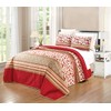 GrandLinen 3-Piece Fine Printed Oversize (115" X 95") Quilt Set