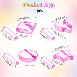 4Pcs Pink Nail Embossed Molds Metal Frame Bending Nail Tool 3D Nail Art Nail Decal Bender Templates Star Heart Nail Art Bending Equipment for Salon and Home DIY Nail Design,False Nails and Accessories