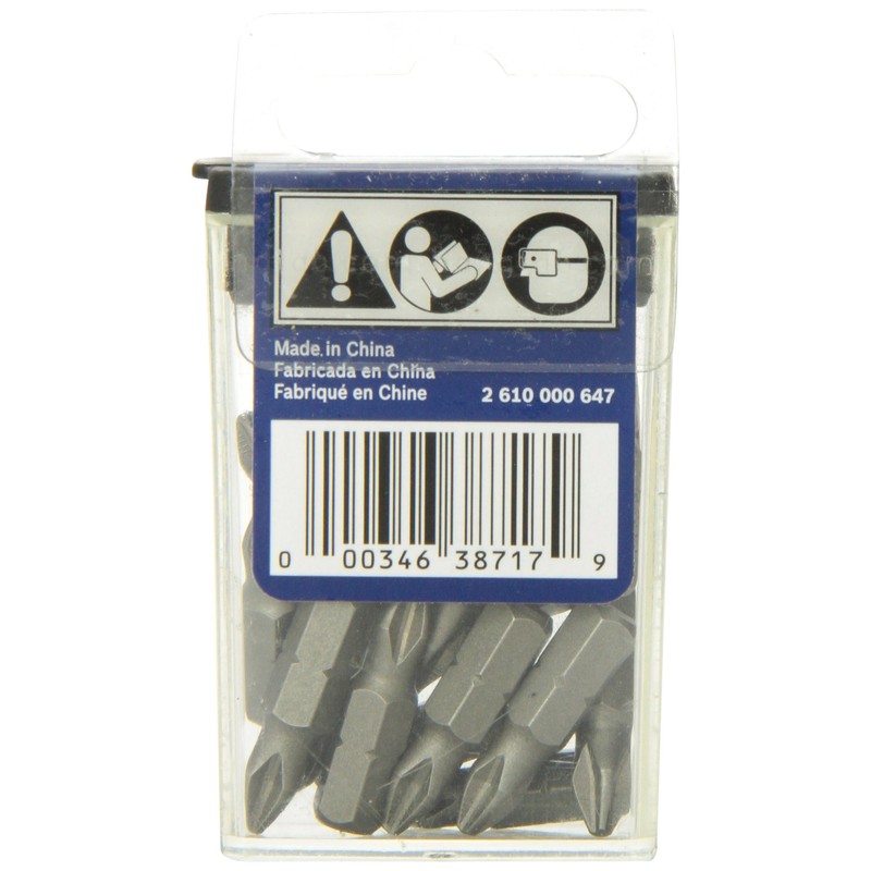 Bosch P2115TCB 1 In. Impact Tough Phillips Insert Bit, 15-Piece