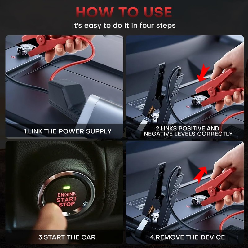 Smart Jump Starter Clamps,EC5 Heavy Duty Jump Starter Automotive Booster