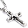 Yonhon Cross Necklace for Men Stainless Steel