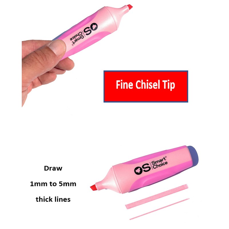 OS Smart Choice Highlighters - Pastel Colours 6 pack