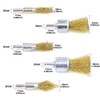 Wire Wheel Cup Brush Drill Bit Set of 9 Brass