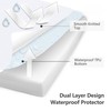 Waterproof Breathable Mattress Protector, Twin Noiseless Premium Smooth Mattress Cover,