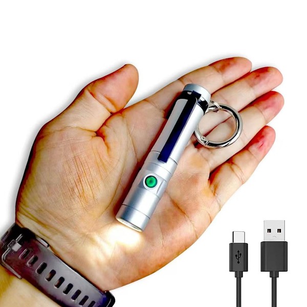 Nitefox Mini llavero linterna USB recargable brillante luz portátil linterna