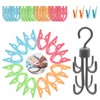 Daily Treasures 12 Pack Foldable Travel Hangers,Portable Folding Plastic Clothes