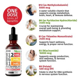 Complejo De Vitamina B Sublingual Vegano 60 Ml Hecho En Usa                                                                                           