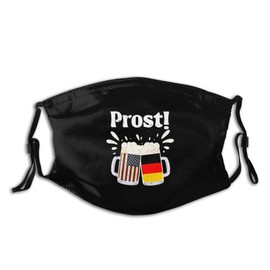 Pubnico Oktoberfest 2021 Flag German Beer Fest Face Mask, Adjustable Washable Bandanas Reusable Scarf With 2 Filters For Men Women Adults
