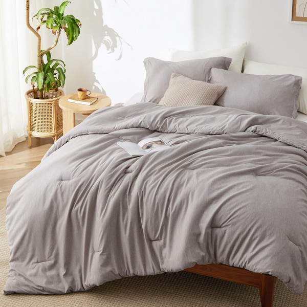 Bedsure Queen Comforter Set - Taupe Soft Bedding for All
