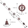 AINISIS 5.7 FT Water Wheel Rain Chains for Outside Bronze