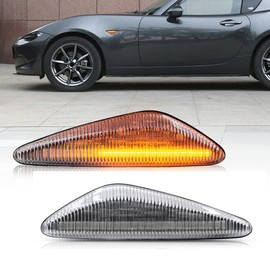 MAZDA Mazda Atenza GH Premacy CW Roadster ND RX-8 SE3P Clear Lens Fiber LED Flowing Sequential Front Side Marker Fender Turn Signal