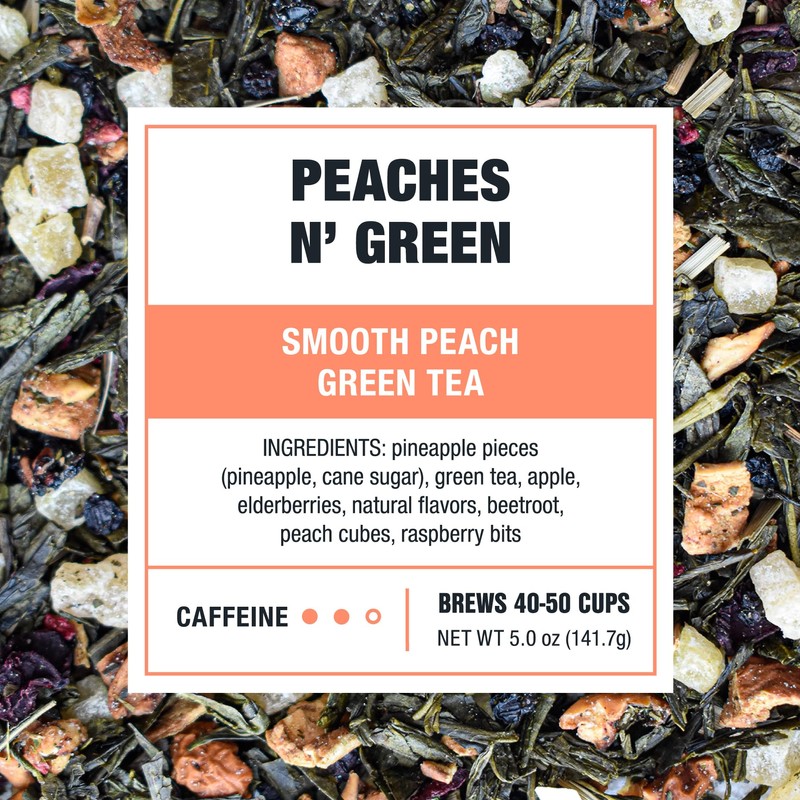 Tiesta Tea - Peaches N’ Green, Loose Leaf, Smooth Peach
