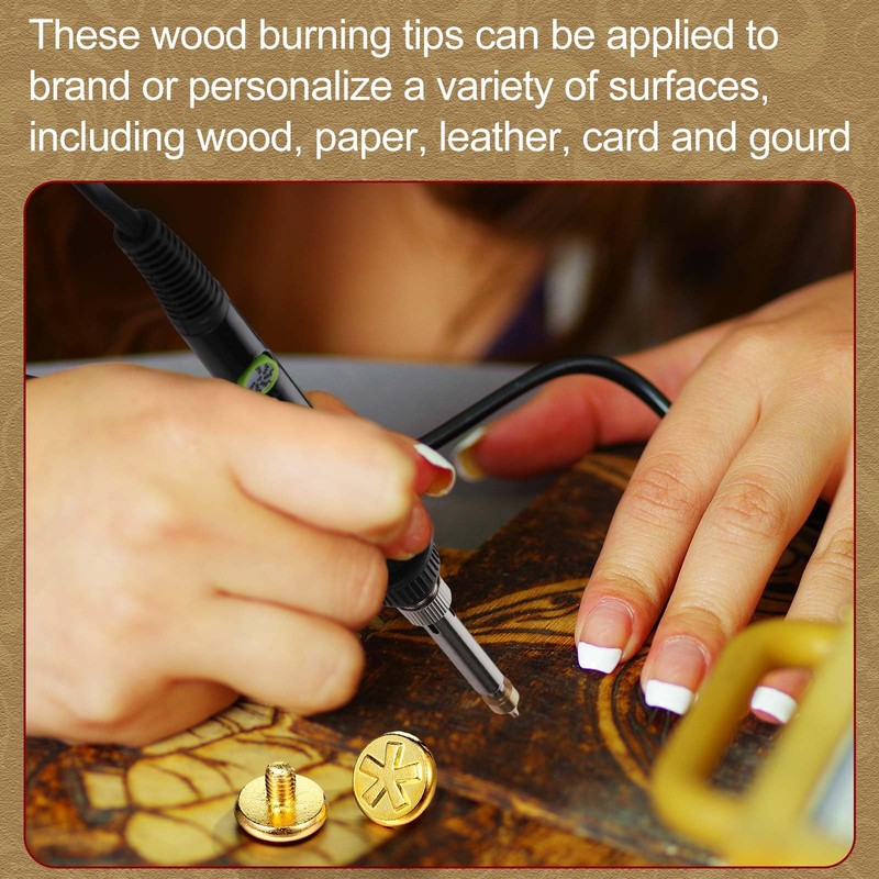 Lothee 43 Pcs Wood Burning Tips Kit, Wood Burning Letters