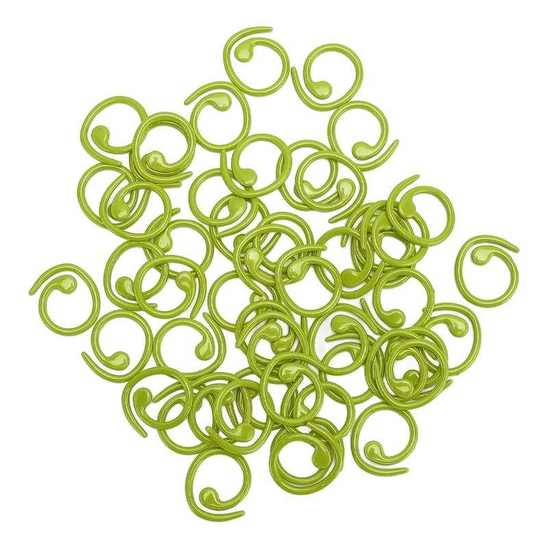 50PCS Metal Stitch Markers Spiral Markers Multifunctional Crochet Locking Hooks