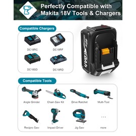 Amityke Battery for Makita 18V Battery 6.0Ah, 6Pack Replacement Batteries Compatible with Makita 18 Volts Battery BL1860 BL1820 1830B 1840B 1850B, Fit with Original makita 18V Battery Chargers
