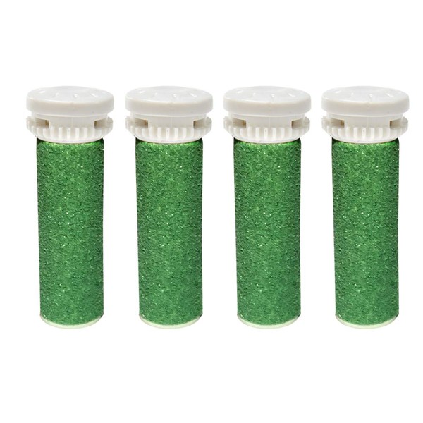 4 Pack Extra Coarse Green Replacement Roller Refills Compatible with Scholl Express Pedi Foot Smoother