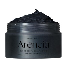 ARENCIA- Exfoliante corporal y cuero cabelludo con sal marina Fresh Cloud de Arencia (negro): exfoliante, eliminador de imperfecciones para una piel suave y sedosa