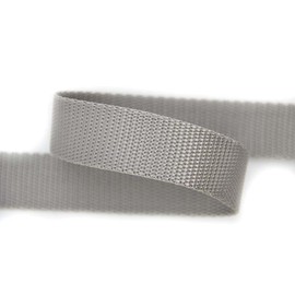 NTS-Nähtechnik 25 mm, 5 m Webbing, 100% Polypropylene, Light Grey
