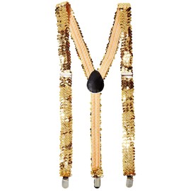 Braces - Gold Sequin Accessory for Fancy Dress