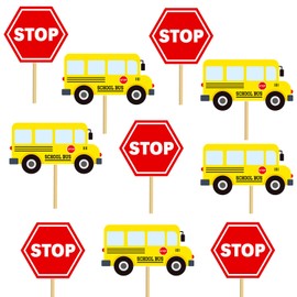 School Bus Centerpiece Sticks Back to School Party Decorations Back to School Table Toppers Centerpieces
