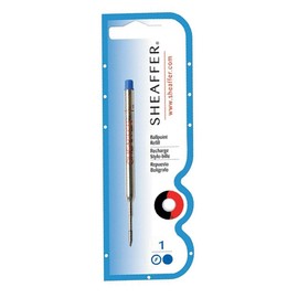 Sheaffer Ballpoint Pen Refill, Black Ink, Medium Point, 6/Refills