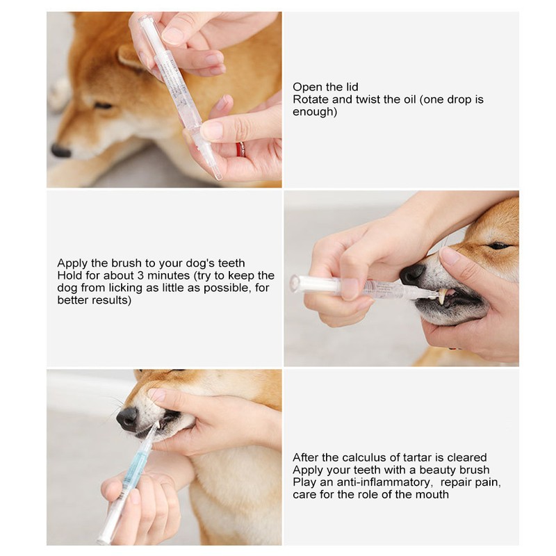 2Pcs Pet Beauty Brush Dog Cat Dental Calculus Tartar Stone