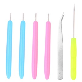 Gatuida 6pcs Quilling Tools Set DIY Paper Craft Rolling Pens with Tweezer Needle for Beginners Durable Design for Creative Paper Art Projects Random Color