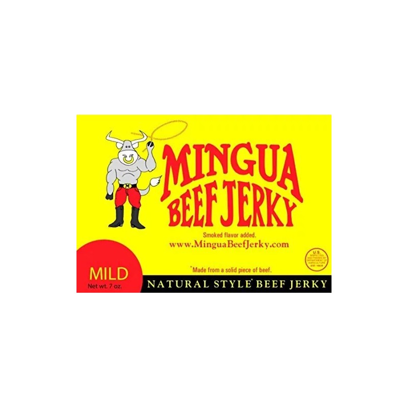Mingua Beef Jerky Mild, 7 oz [4-Bags]