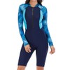 Mselyseshe Women Rash Guard Long Sleeve Boyleg One Piece Swimsuit
