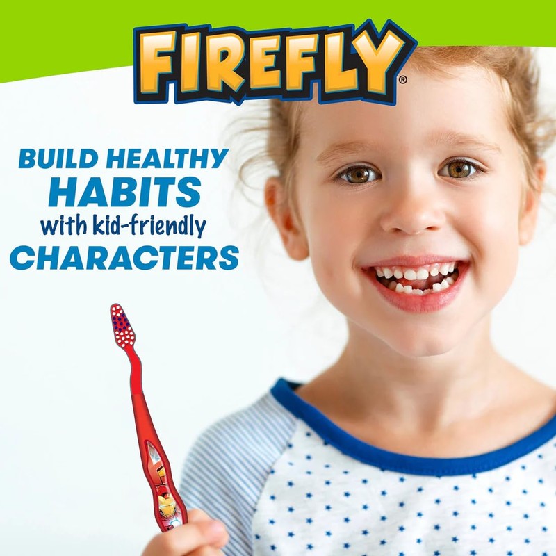 Firefly Kids Avengers Value Pack, Soft Bristled Toothbrushes, Ages 3+,