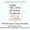 6pcs Pregnancy Announcement Grandparents Wine Labels + 6pcs Cute Grandparents