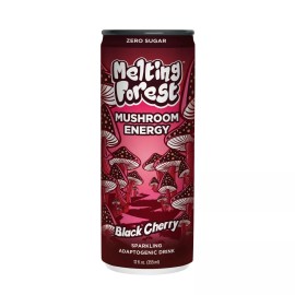 Melting Forest Sparkling Mushroom Energy Drink, 12 fl oz (Pack of 12) - Strawberry Lavender