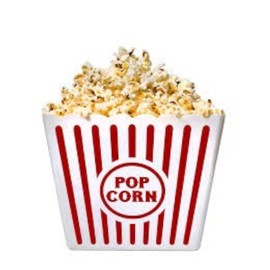 TheLeague Large Plastic Popcorn Container/Bucket- 8.75" wide X 7.25" deep