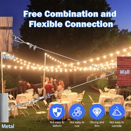 Turnbuckle Rope Tensioner Stainless Steel, M4 Rope Tensioner, Turnbuckle M4, Turnbuckle Wire Rope Tensioner, Stainless Steel, Turnbuckle M4, Turnbuckle Hook (2 Pieces + 6 Pieces Card Head + 6 Pieces