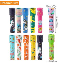 12 PCS Classic Kaleidoscope Toy, Vintage Retro Kaleidoscopes, Kaleidoscope for Kids Educational Toys for Kids, Prizes Birthday Party Bag Fillers New Year Christmas Stock Stuffers School(Random Color)