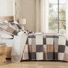 KALOOLA Plaid Quilt King Size - 100% Cotton Lightweight Quilted