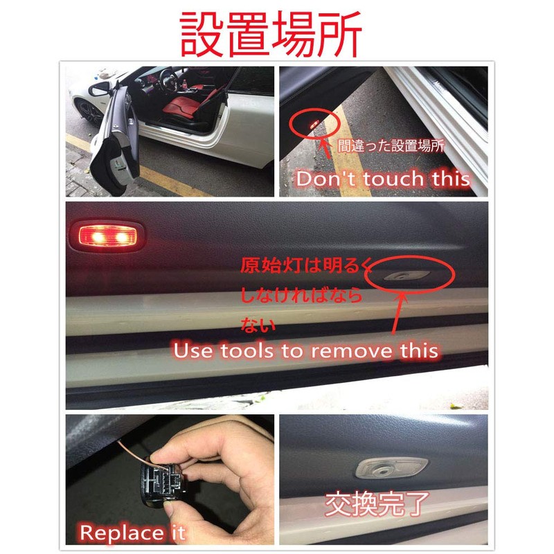 Set of 2 HD Projection Courtesy Lamps, Logo Light, Door
