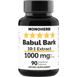 MONOHERB Babul Bark Extract 1000 mg - 90 Vegetarian Capsules