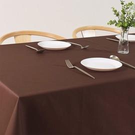 Style Decor W4703400 Tablecloth, 100% Cotton, Fashionable, Rectangle, Northern Europe, 47.2 x 59.1 inches (120 x 150 cm), Standard, Solid Color, Brown