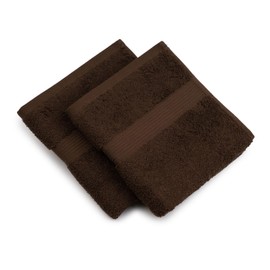 Gözze - Set of 2 New York Hand Towels, Luxuriously Soft and Absorbent, 100% Cotton, 50 x 100 cm - Mocha