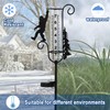 Rain Gauge Outdoor with Decorative Metal Black Sasquatch Solar Light