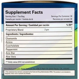 Betel Naturalk Gastribye Herbal Tea by Betel Natural - Natural Gastric Support - 24 Tea Bags