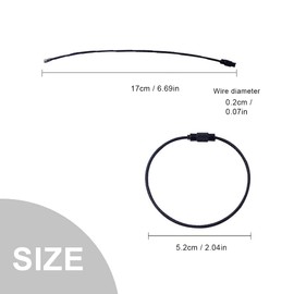 WYAN 18 pieces 15 cm coloured key fob steel wire, wire key fob, for hiking luggage, outdoor, 18 Colours